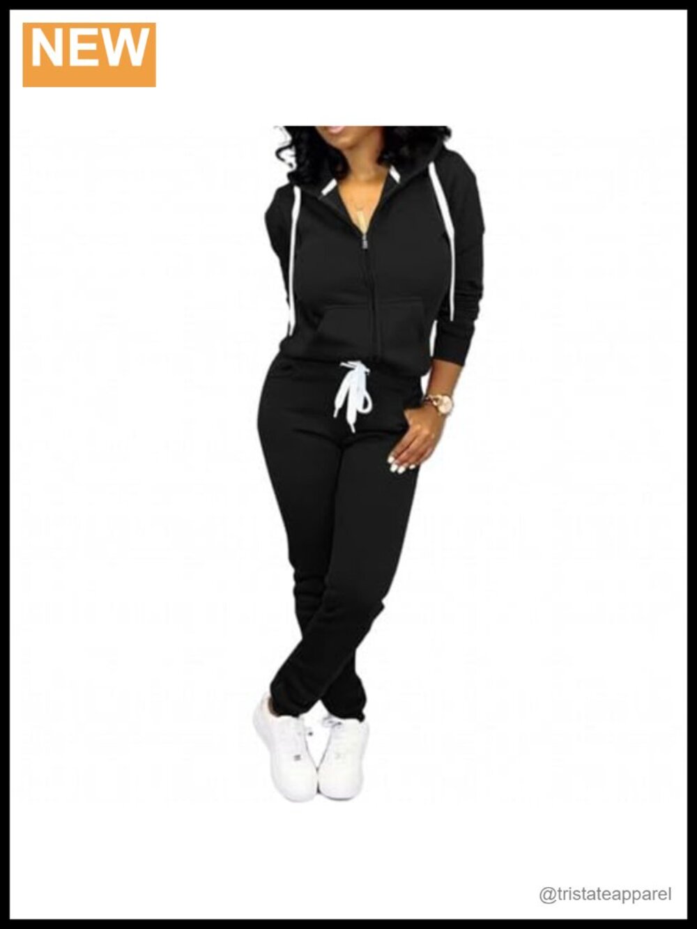 Women's 2 Piece Tracksuit Set Hoodie Zip Sweatsuit with Pants